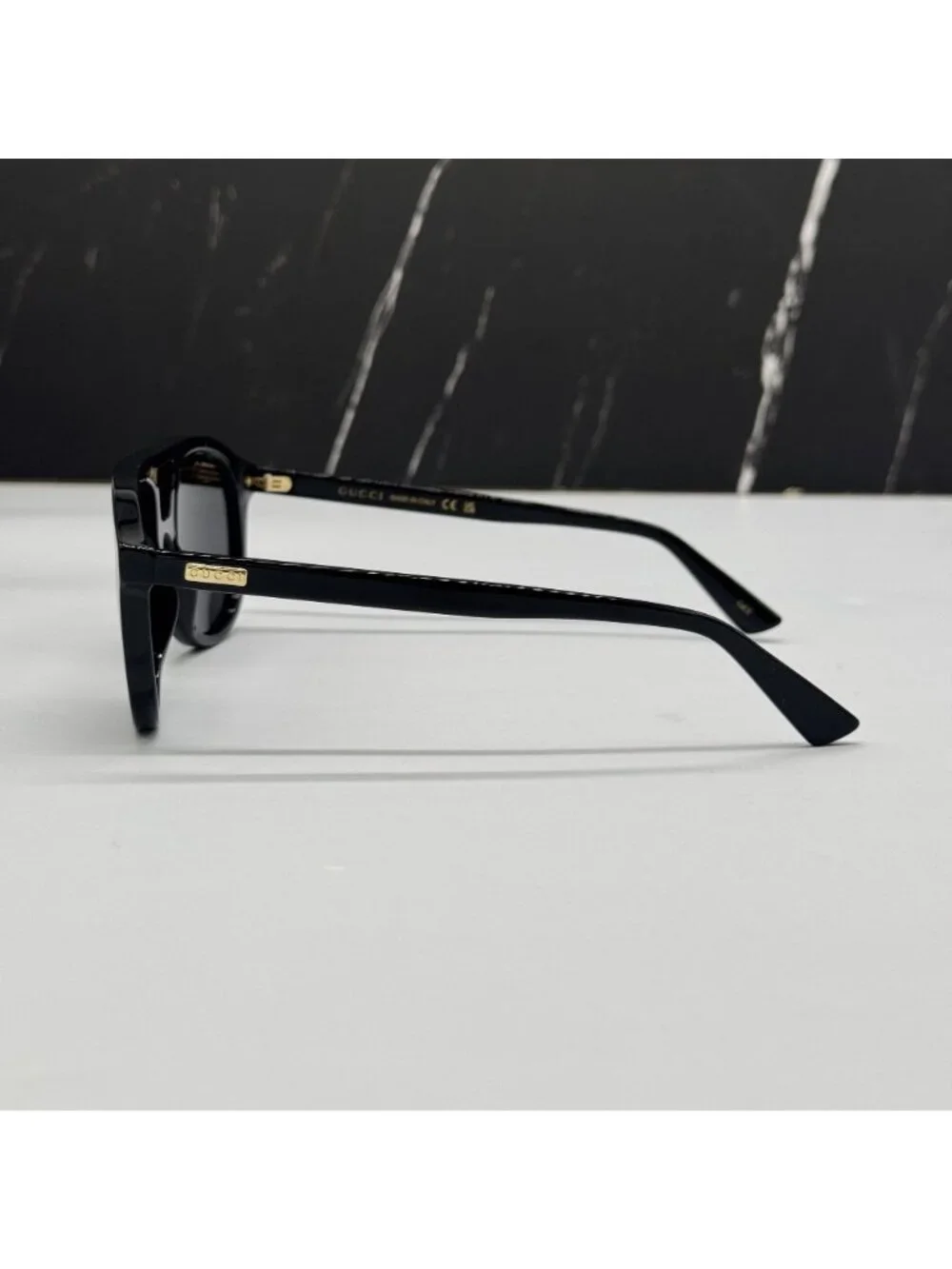 NEW GUCCI GG1320S 004 SUNGLASSES BLACK AVIATOR UNISEX GUCCI EYEWEAR